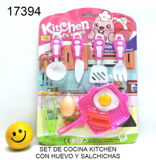 Imagen de SET DE COCINA KITCHEN CON HUEVO Y SALCHICHAS 11.24